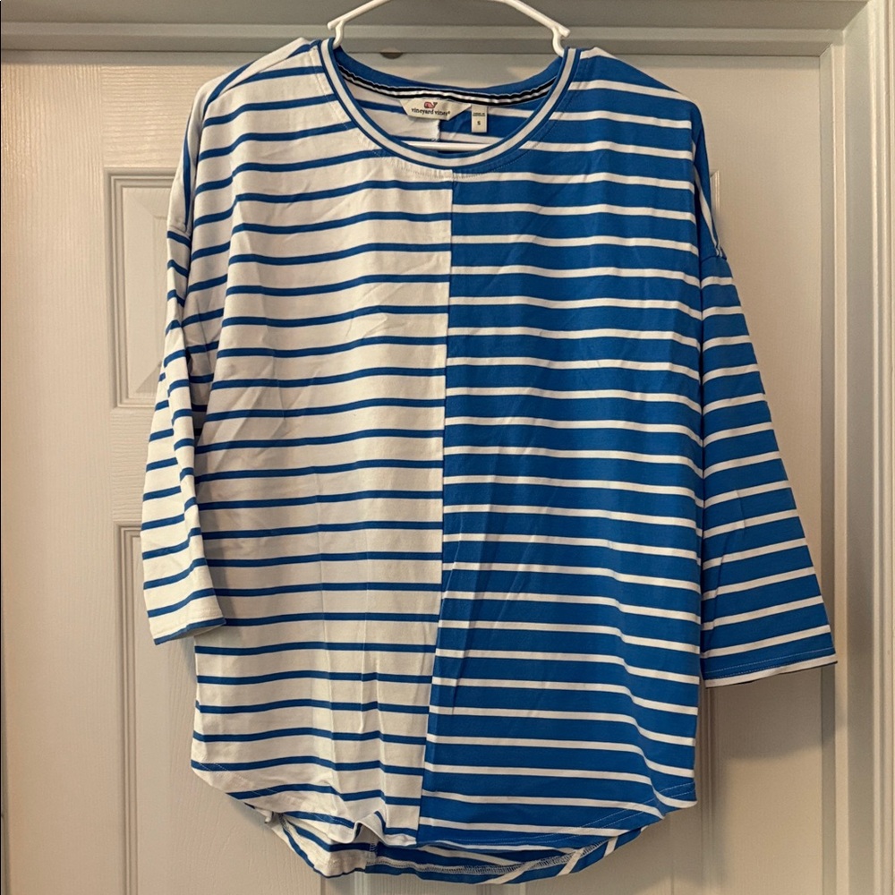 Vineyard Vines Blue and White Striped Tee